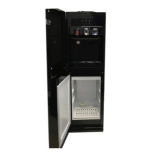 Maxi Water Dispenser, Black Color , 3 Faucets (Hot, Cold, Neutral), Cabinet + Refrigertor model YL1730S-B
